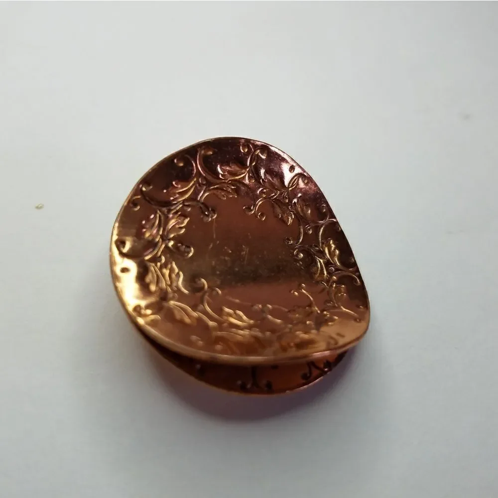 Vintage 1950's Gret Barkin Hand Wrought 3D Round Copper Pin Brooch New Hope PA